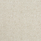 Woven performance fabric in playful greek key motif in cream on an ivory field. 