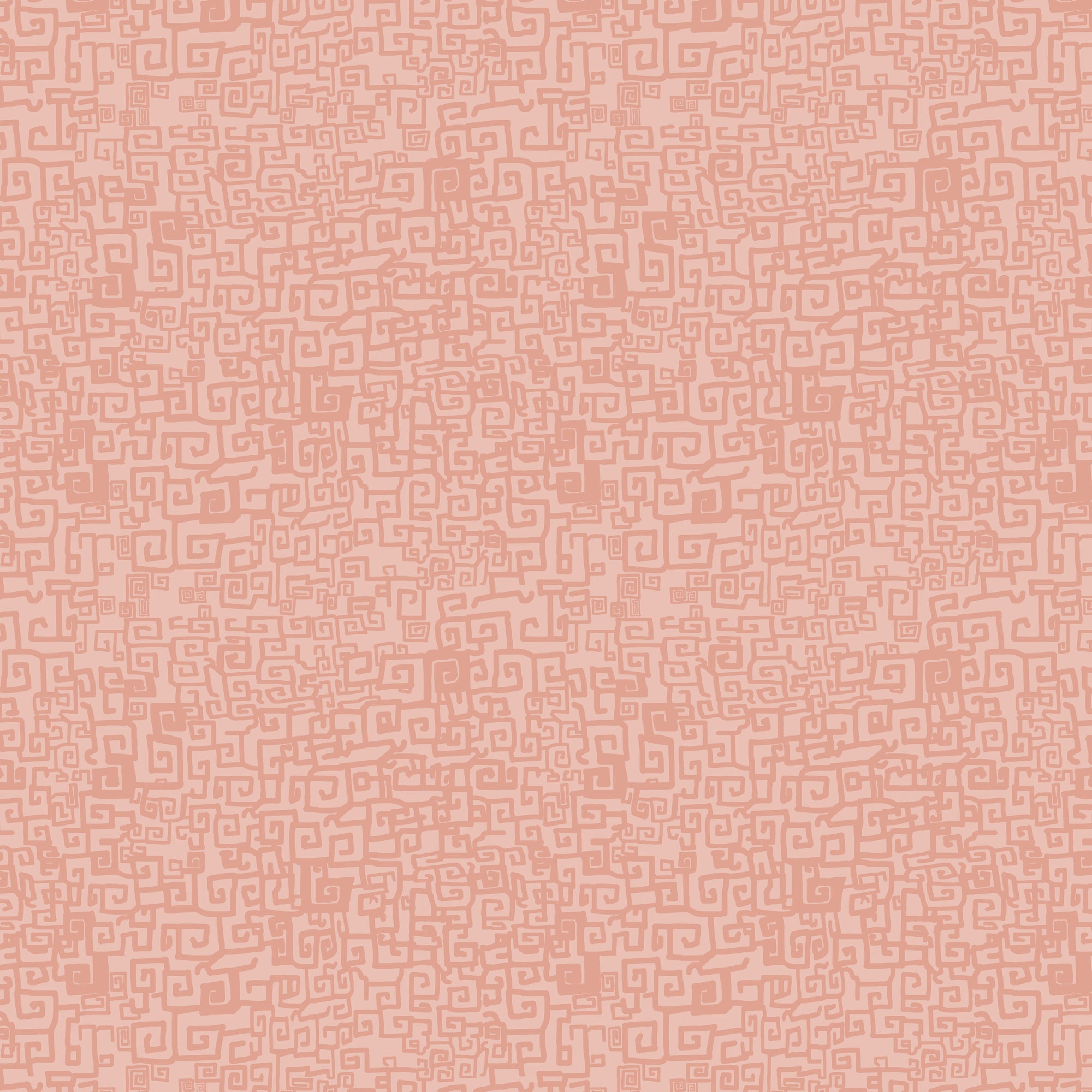 Hand drawn Greek Key pattern in tonal pink.