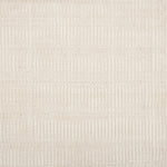 Broadloom carpet sample in a thin ribbed stripe in ivory.