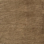 Handknotted rug with solid cut pile in brown wool and silk