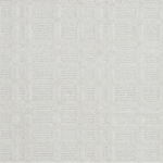 Broadloom carpet in a dimensional check lattice in white.
