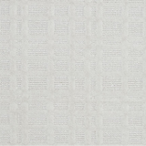 Broadloom carpet in a dimensional check lattice in white.
