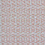 Wallpaper panel in a geometric grid print in shades of pink and gray.