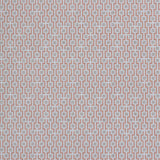 Wallpaper panel in a geometric grid print in shades of pink and gray.
