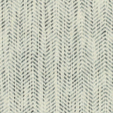 Broadloom carpet in a textural herringbone strié in cream with heathered grey and charcoal.