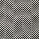 Broadloom carpet swatch in a herringbone pattern black white color