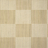 Broadloom carpet in a ribbed checkerboard pattern in cream and pastel green.