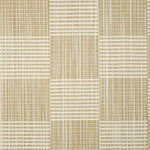 Broadloom carpet in a ribbed checkerboard pattern in cream and beige.