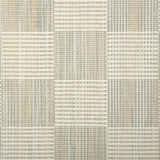 Broadloom carpet in a ribbed checkerboard pattern in cream and cool grey.