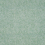 Fabric in a dappled animal print in shades of blue and turquoise on a cream field.