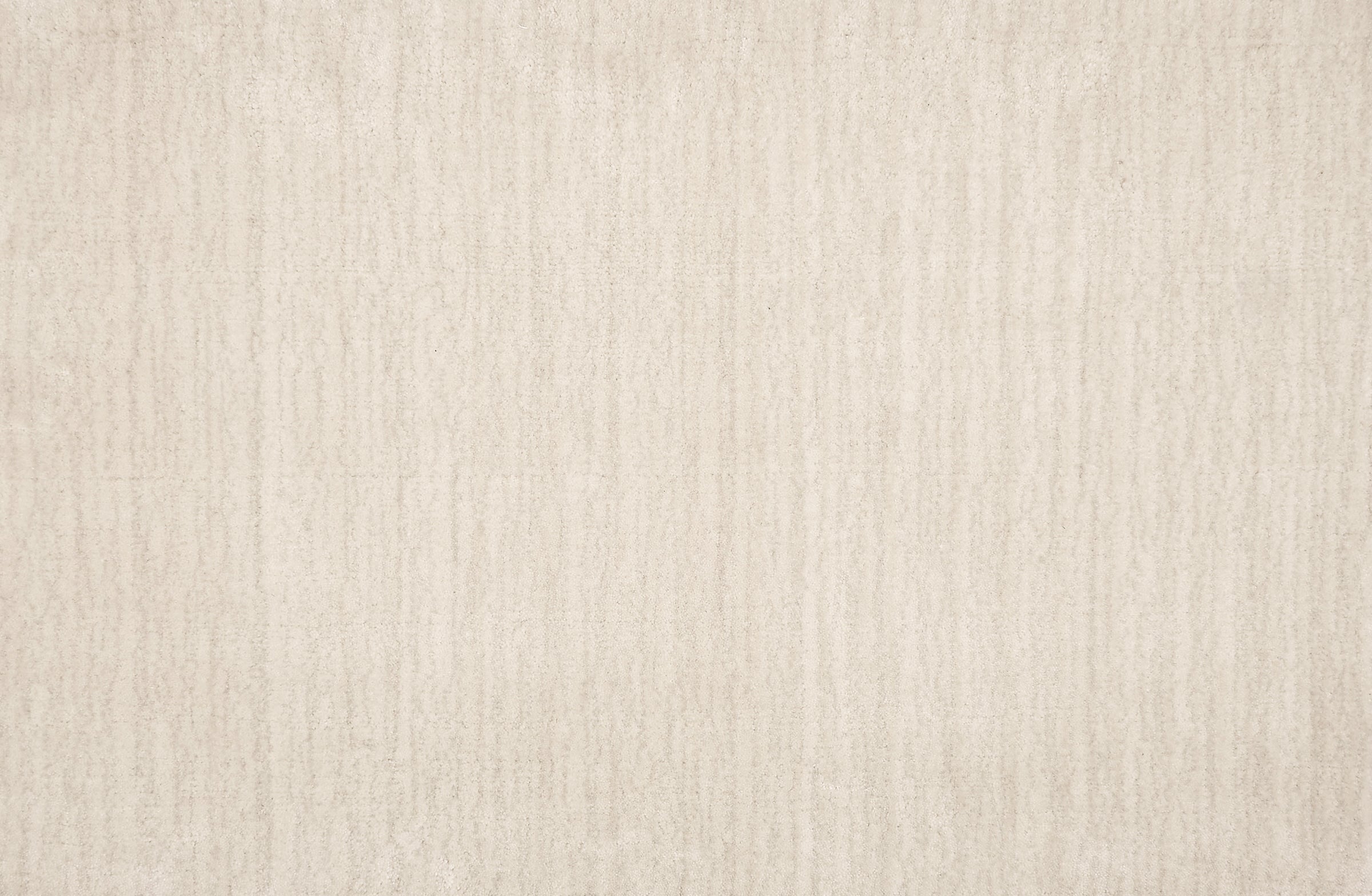 Broadloom carpet in a cut pile strié design in white