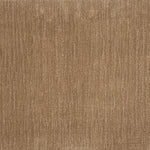 Broadloom carpet in a cut pile strié design in warm brown. 