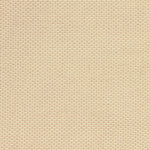 Detail of a hand-woven cotton striped fabric in cream and tan.