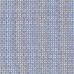 Embroidered fabric with a basketweave design in blue on a white field. 