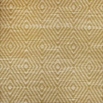 Broadloom sample in a dimensional diamond pattern in yellow and ivory.
