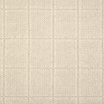 Broadloom carpet with windowpane check in cream and light grey. 