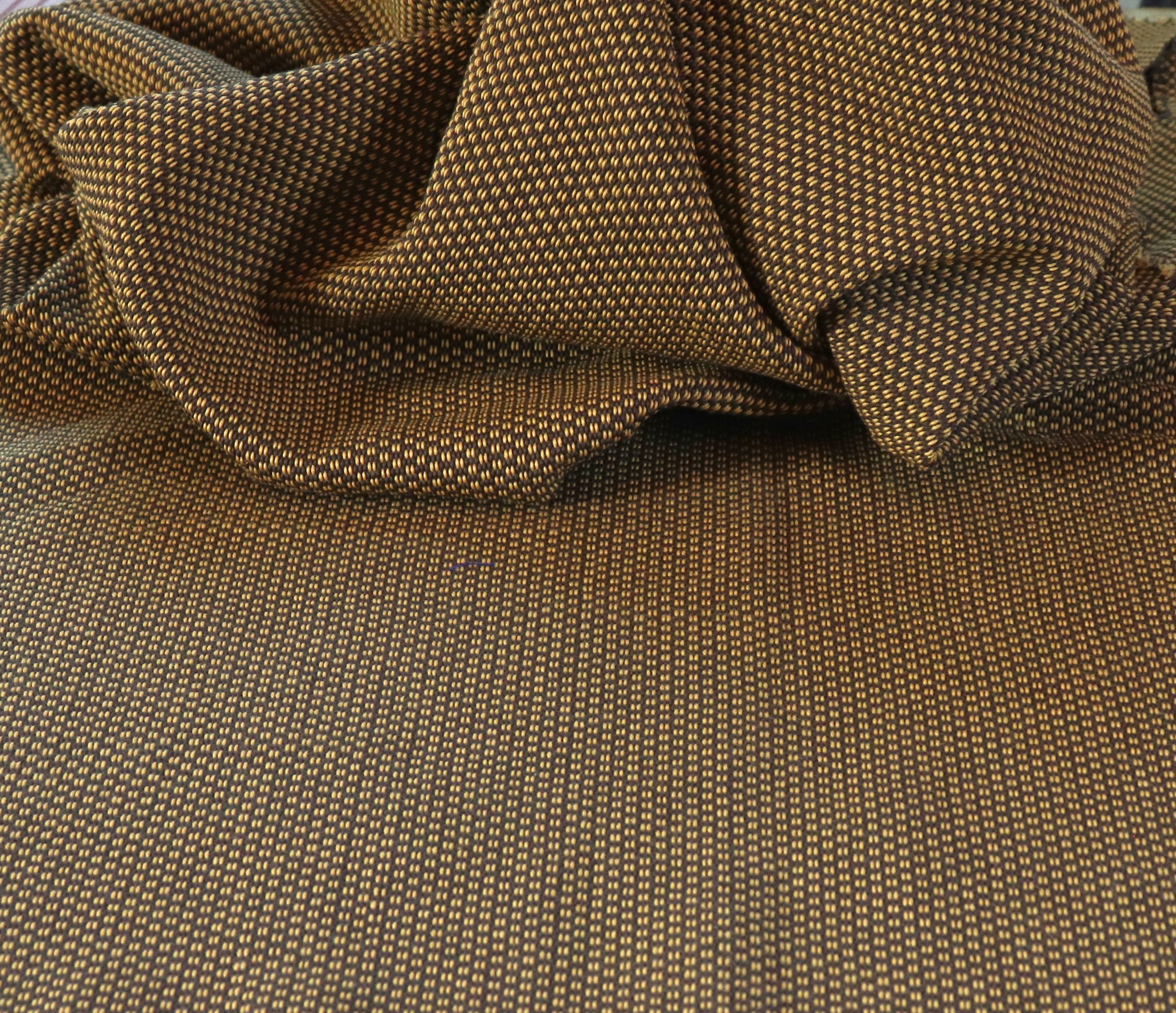Close-up of brown textured fabric