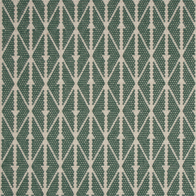 Diamond flatweave runner in moss green