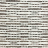 Broadloom carpet in a flatwoven wavy stripe in brown on a cream field. 