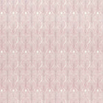 Detail of fabric in a striped damask pattern in pink on a cream field.