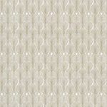 Detail of fabric in a striped damask pattern in olive on a cream field.