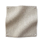 Square fabric swatch of heathered wool in a cream colorway.