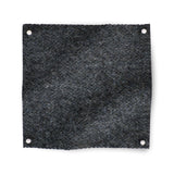 Square fabric swatch of wool in a charcoal colorway.