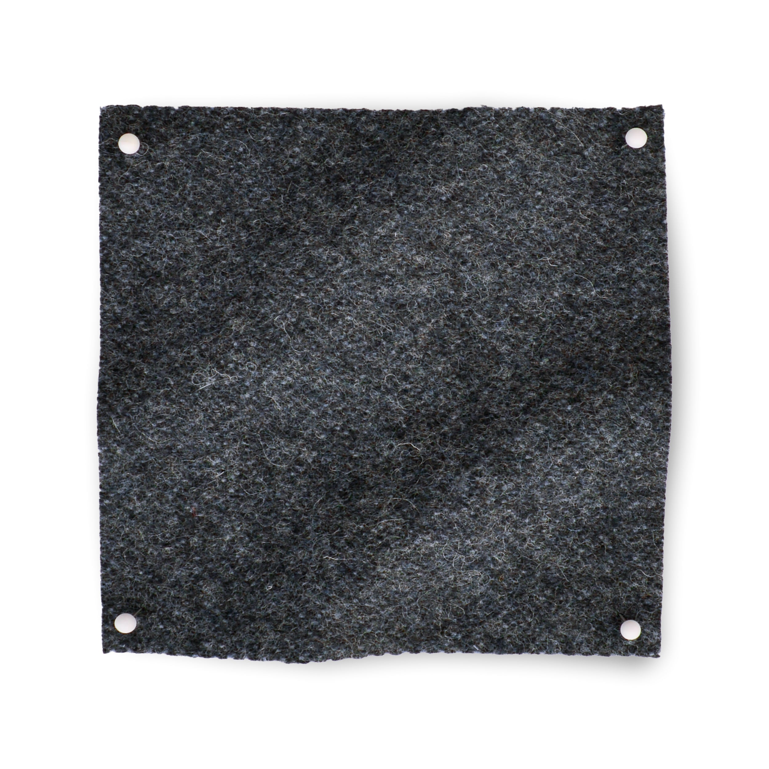 Square fabric swatch of wool in a charcoal colorway.