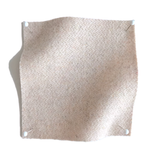Square fabric swatch of wool in a cream colorway.