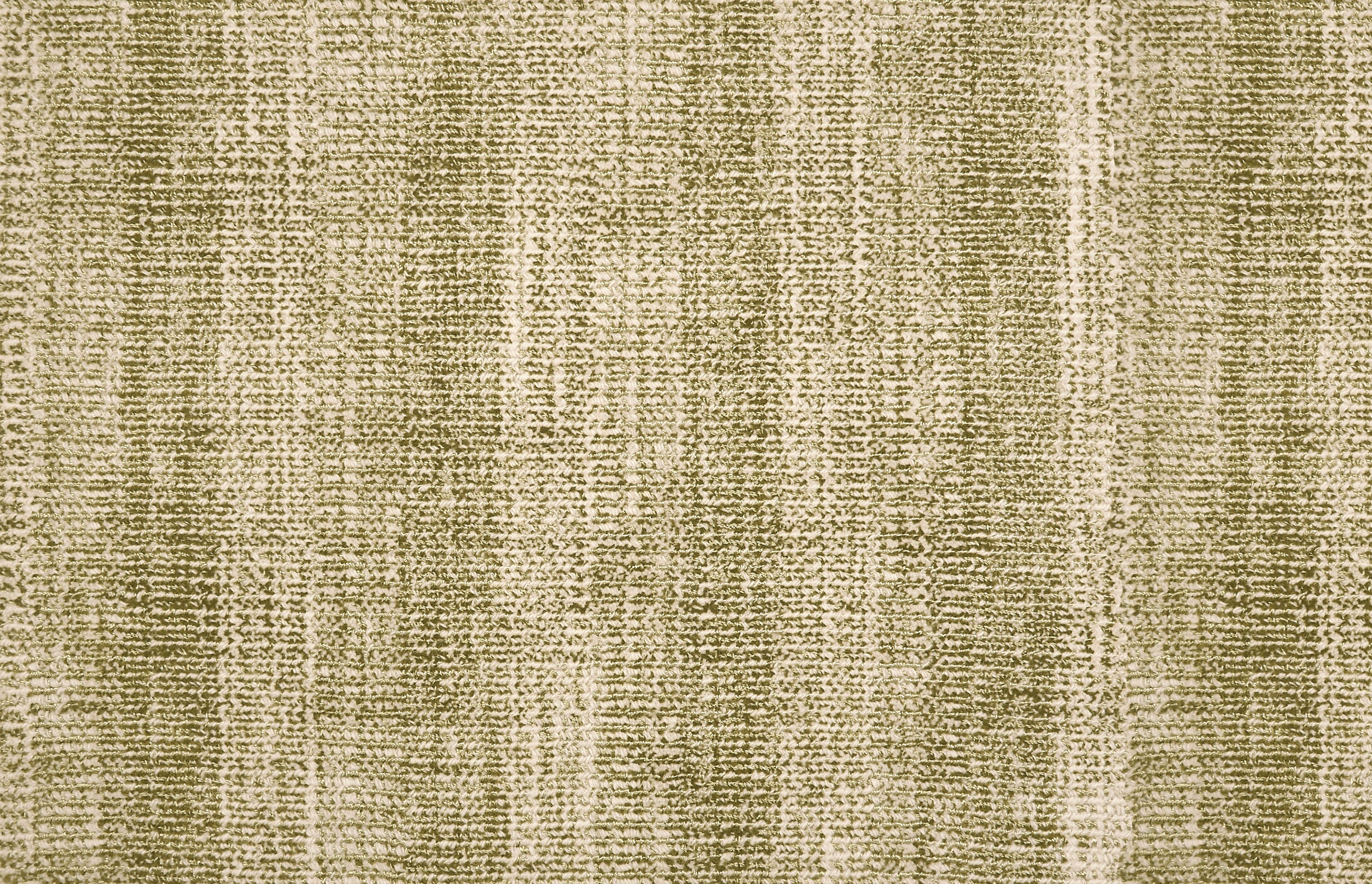 Broadloom carpet with textural weave in cream and green.