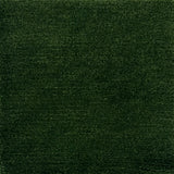 Handknotted rug in wool and merino in solid cut pile in emerald green.