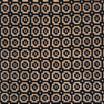 Patterned fabric with black and beige geometric design