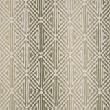 Broadloom carpet with triangle pattern with an ombré background in shades of green. 