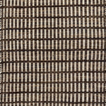 Textured rug with a brown and beige  checker pattern