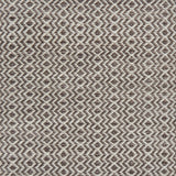 Flatweave rug with an diamond stripe pattern in cream and brown