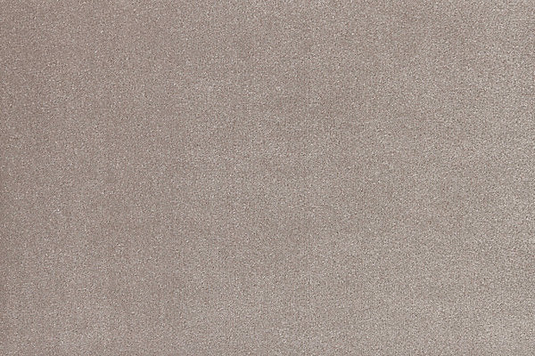 Solid cut pile broadloom carpet in taupe. 