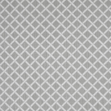 Broadloom carpet in a classic lattice in white on a grey field.