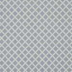 Broadloom carpet in a classic lattice in white on a cool grey field.