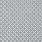 Broadloom carpet in a classic lattice in white on a cool grey field.