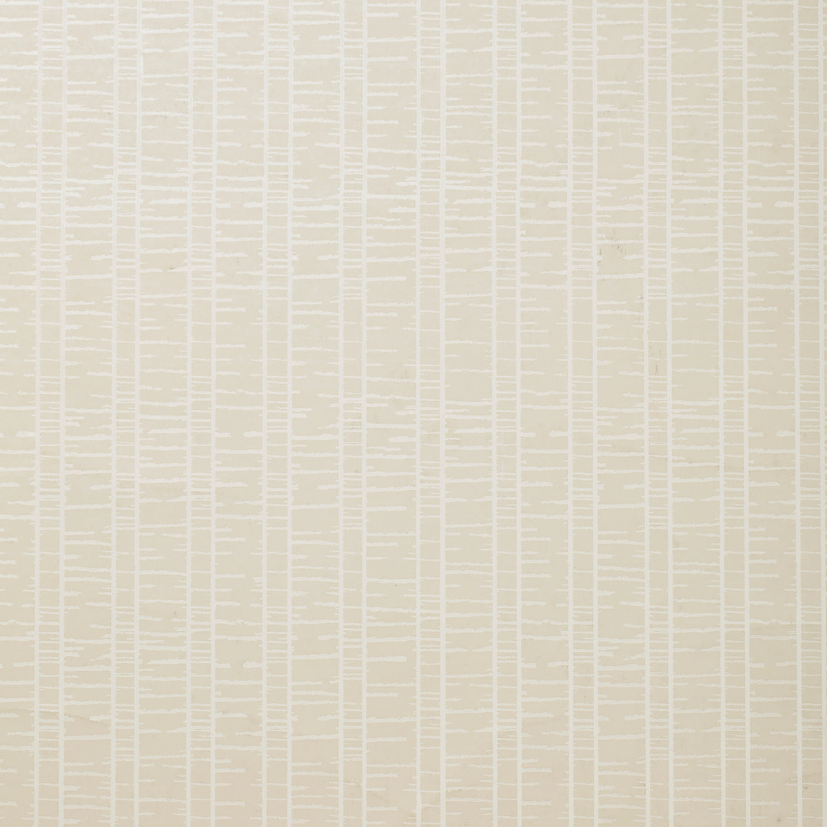 Detail of wallpaper in a textural stripe print in cream.
