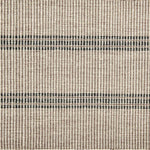 Broadloom carpet swatch in a striped pattern in a neutral black design