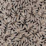 Pattern of brown leaves on a black background