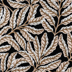 Pattern of brown leaves on a black background