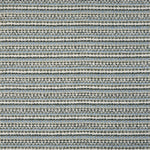Broadloom carpet with textured stripe in shades of blue and white. 