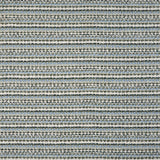 Broadloom carpet with textured stripe in shades of blue and white. 