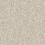 Detail of printed wallpaper with watercolor swirling stripe pattern in tonal ecru.
