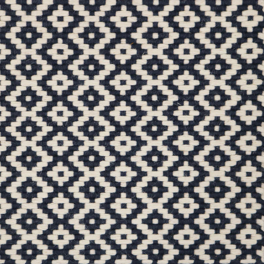 Broadloom carpet swatch geometric design in dark blue