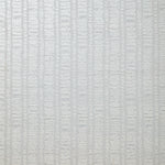 Detail of wallpaper in a textural stripe print in blue-gray.