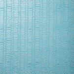 Detail of wallpaper in a textural stripe print in turquoise.