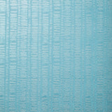 Detail of wallpaper in a textural stripe print in turquoise.